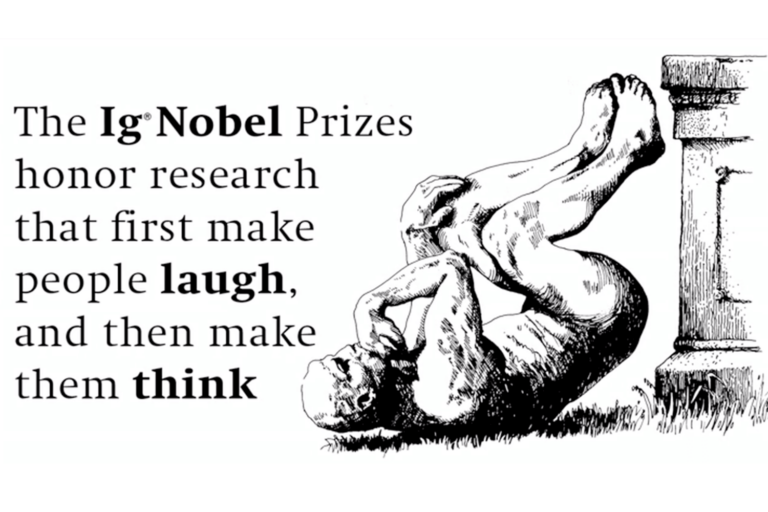 De Ig Nobelprijzen belonen ongewoon onderzoek, zoals het "Stanford Toilet" voor automatische gezondheidsmonitoring via analyse van ontlasting en urine.