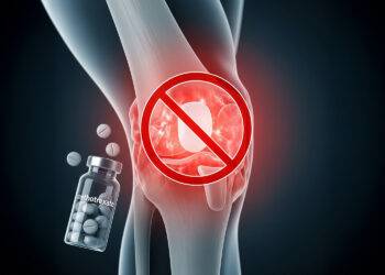 Radiographie d’un genou arthrosique et plaquettes de méthotrexate, illustrant l’absence d’efficacité du traitement