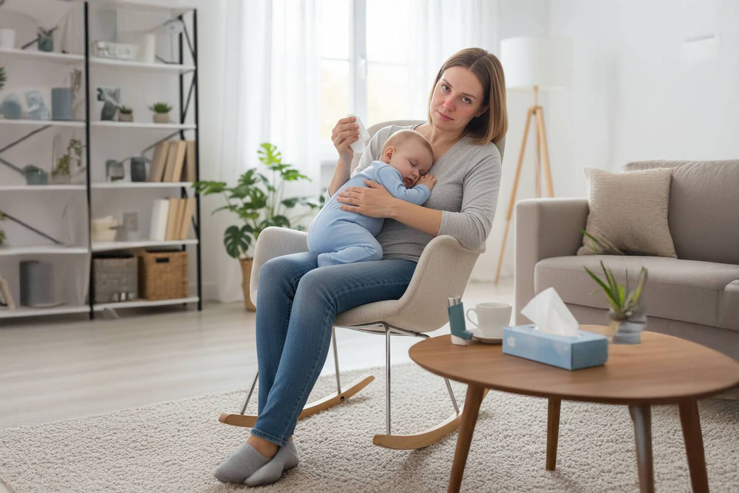 Infection VRS précoce cause asthme enfant parent allergique étude Science Immunology et registre danois.