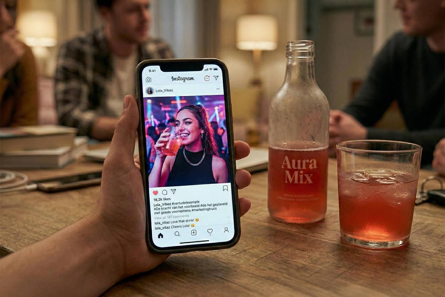 De invloed van digitale rolmodellen en reclame voor alcoholvrije dranken op het alcoholconsumptiegedrag van jongeren.