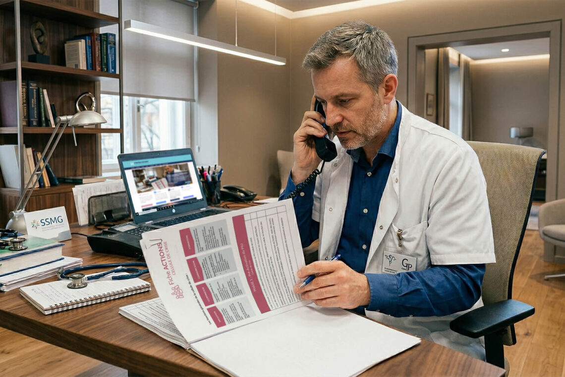 Présentation des fiches actions de la SSMG pour structurer la réponse des médecins généralistes et des équipes de soins en situation de crise.