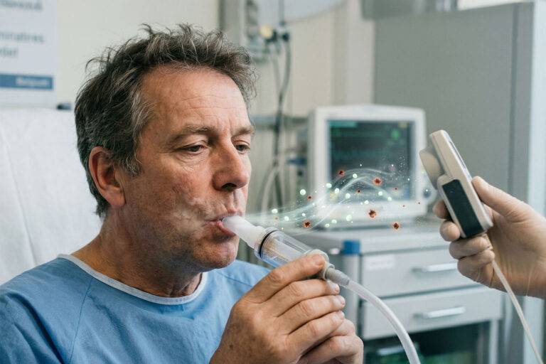 De analyse van vluchtige organische verbindingen in uitgeademde lucht is een innovatieve methode voor de vroege diagnose van longkanker.