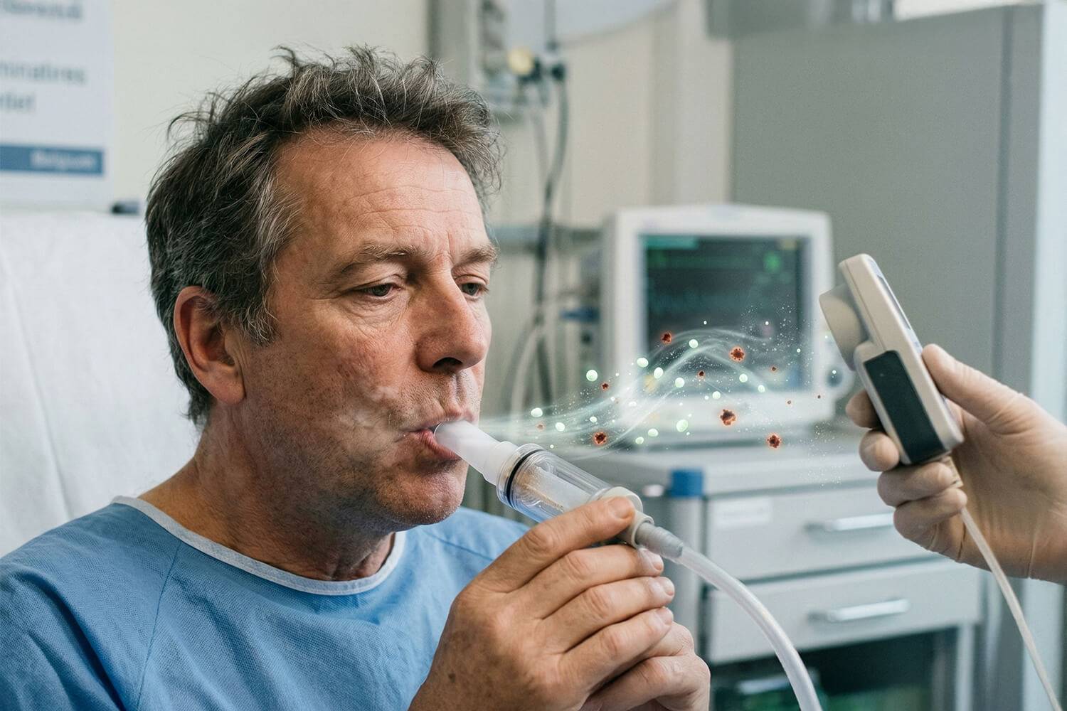 De analyse van vluchtige organische verbindingen in uitgeademde lucht is een innovatieve methode voor de vroege diagnose van longkanker.