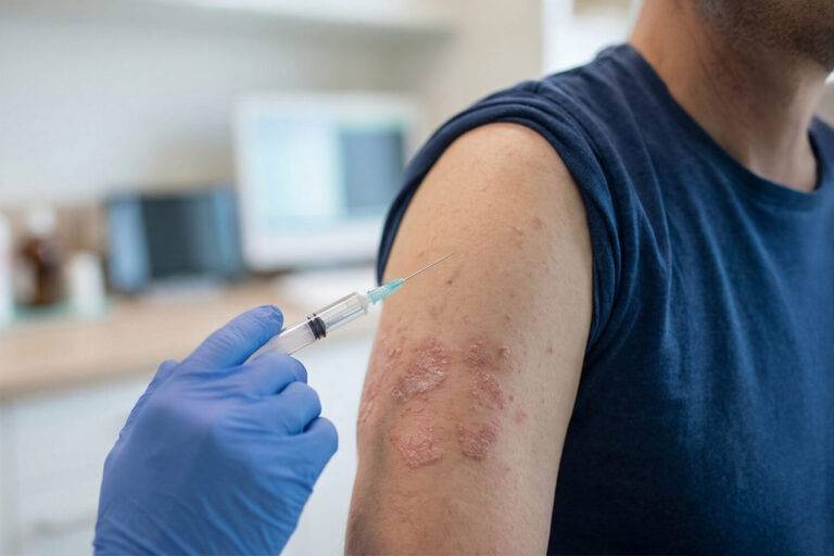 Vergelijking van de cardiovasculaire impact van verschillende systemische behandelingen voor psoriasis, van beschermend profiel tot verhoogd risico.