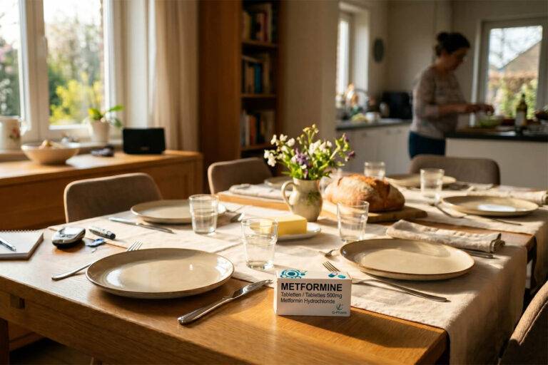 Klinische studie naar de invloed van het tijdstip van metformine-inname op de postprandiale bloedglucoseregulatie.