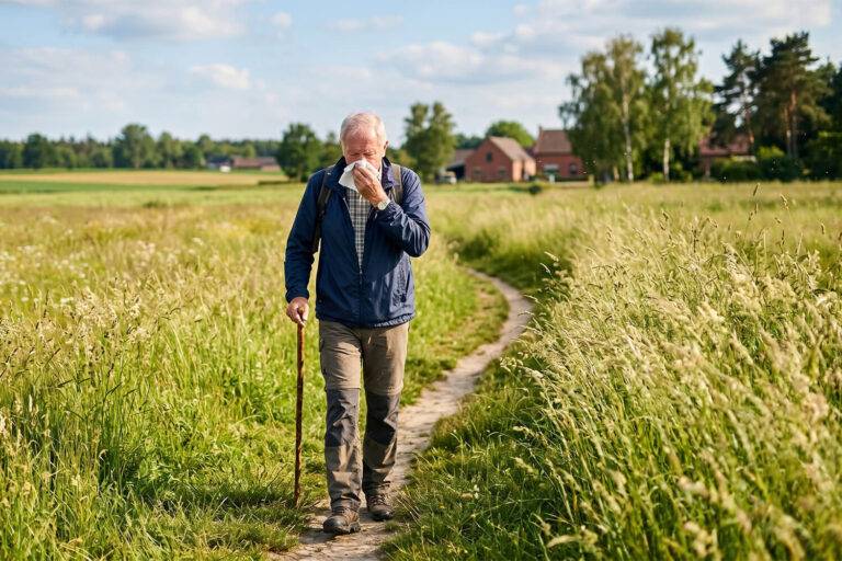 Aanpak van allergische rinitis bij oudere patiënten: het belang van lokale corticosteroïden om systemische bijwerkingen te minimaliseren.