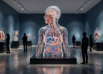 Imagerie médicale et art contemporain&nbsp;: illustration de la fusion entre biotechnologies, IRM et expressions artistiques du vivant.