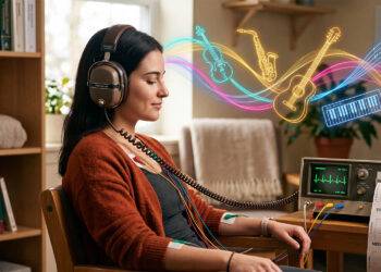 Neurosciences et musicothérapie&nbsp;: illustration de l'impact de la musique sur la neuroplasticité, la mémoire et la régulation émotionnelle.
