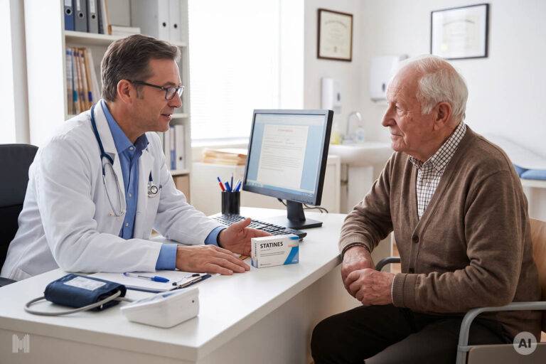 Cardiologie, geriatrie en ontvoorschrijven: evaluatie van het stopzetten van statines in primaire preventie bij patiënten ouder dan 75 jaar (SAGA/SITE-studie).