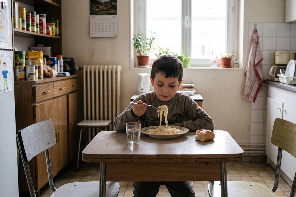 Pediatrie, voeding en armoede: voedselonzekerheid, dagelijkse voedingsinname en impact op de groei van het kind in België (Statbel-gegevens).